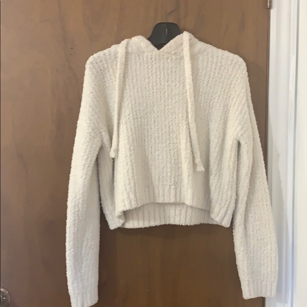 Cropped Fuzzy Hoodie
